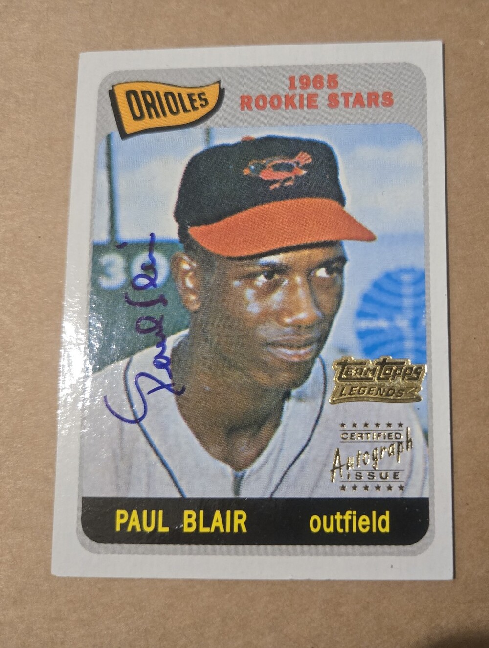 Topps Orioles Baseball 2002 Team Topps Paul Blair Auto Deceased